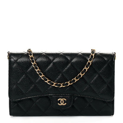 Chanel Caviar Quilted Wallet on Removable Chain Black 1 of 10