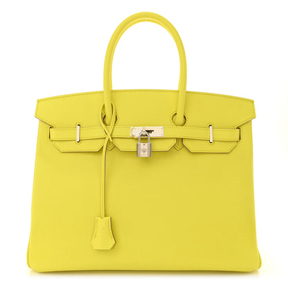 Hermes Epsom Birkin 35 Lime 1 of 10