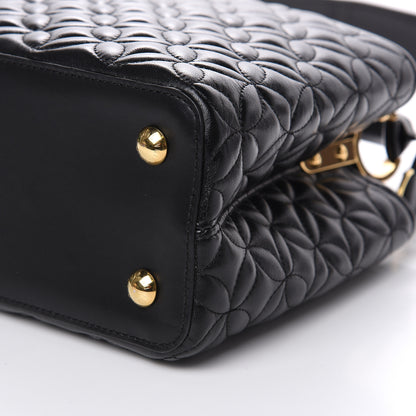 Louis Vuitton Lambskin Quilted Flower Capucines PM Black 8 of 10