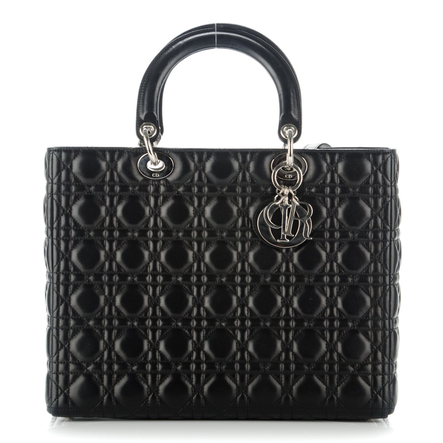 Lambskin Cannage Large Lady Dior Black