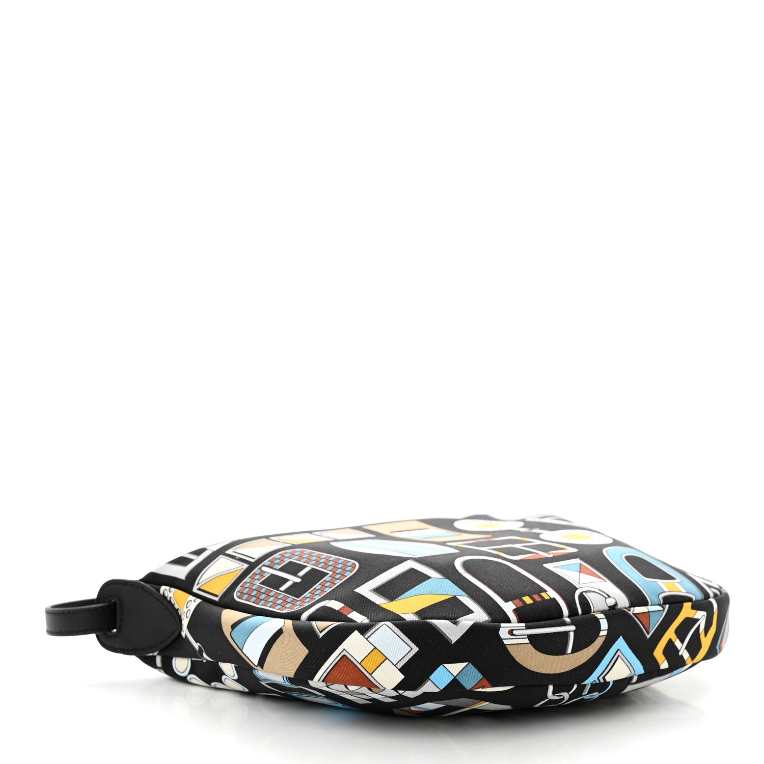 Hermes Silk Sursoie To Go Pouch Bleu Marine Craie Black 4 of 10