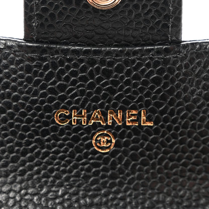 Chanel Caviar Quilted Flap Card Holder Wallet Black 6 of 9