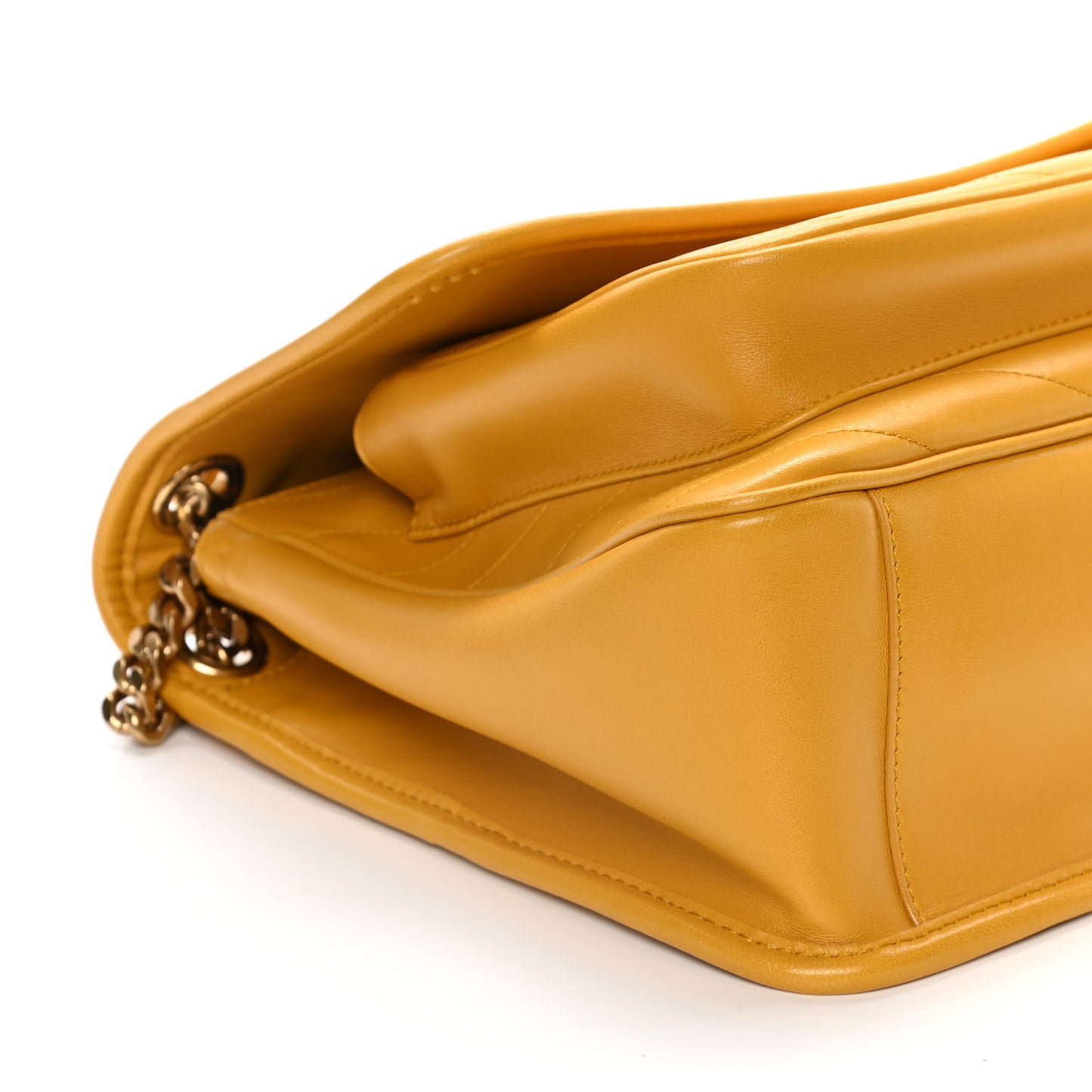 Lambskin Matelasse Monogram Medium Niki Chain Satchel Yellow