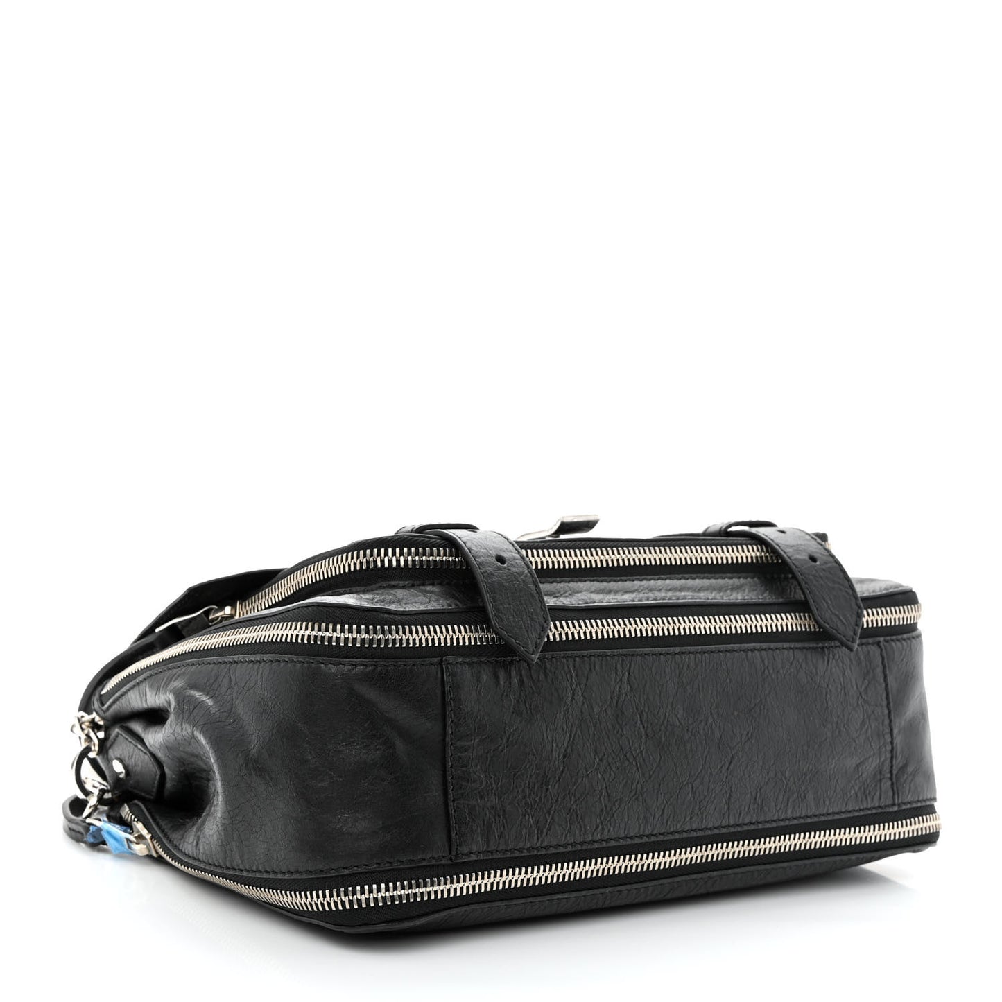 Lambskin Medium PS1 Plus Zip Satchel Black