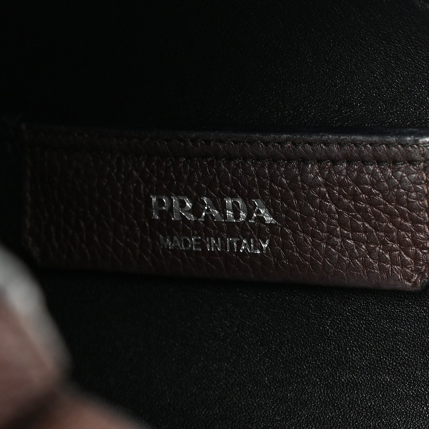 Prada Vitello Daino Soft Dynamique Tote Caffe Black 6 of 12