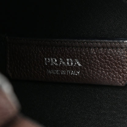 Prada Vitello Daino Soft Dynamique Tote Caffe Black 6 of 12