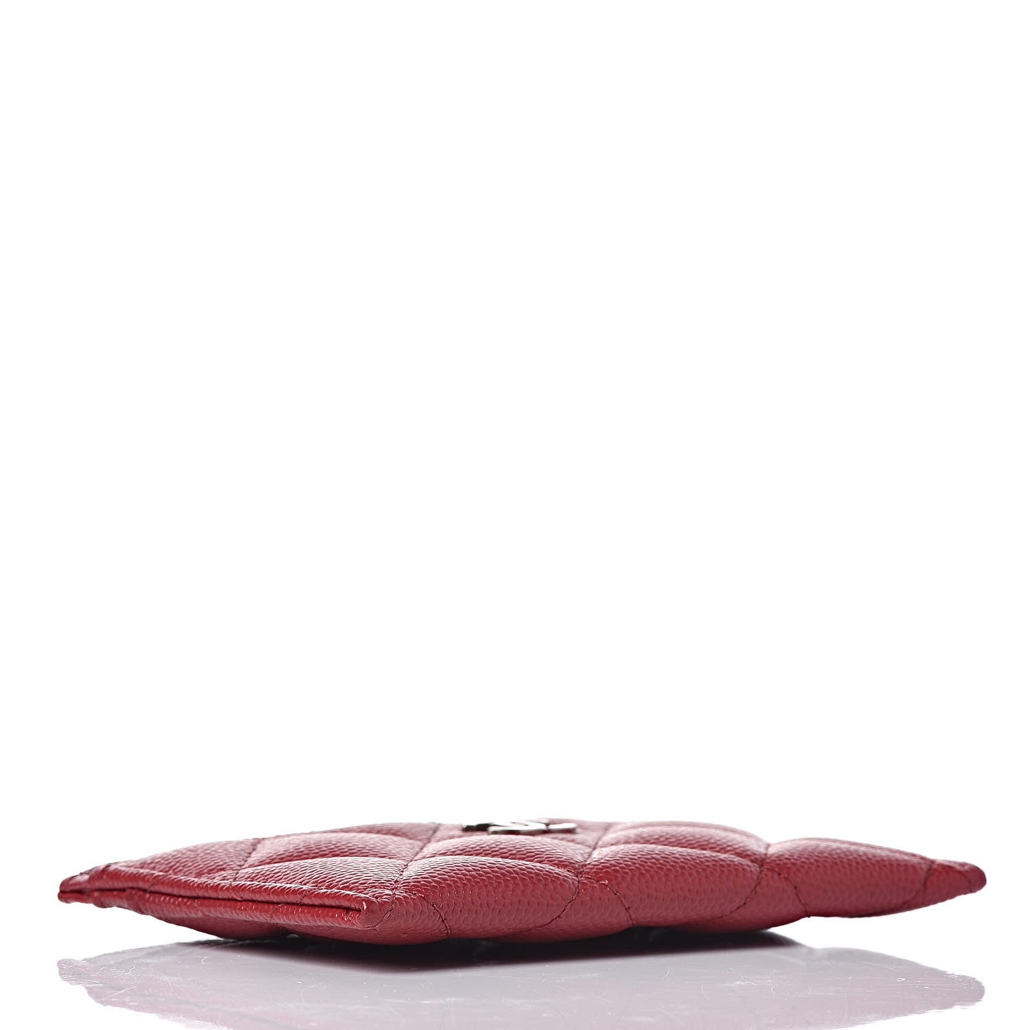 Chanel Caviar Quilted CC Card Holder Dark Red 4 of 9