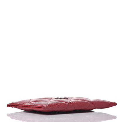 Chanel Caviar Quilted CC Card Holder Dark Red 4 of 9