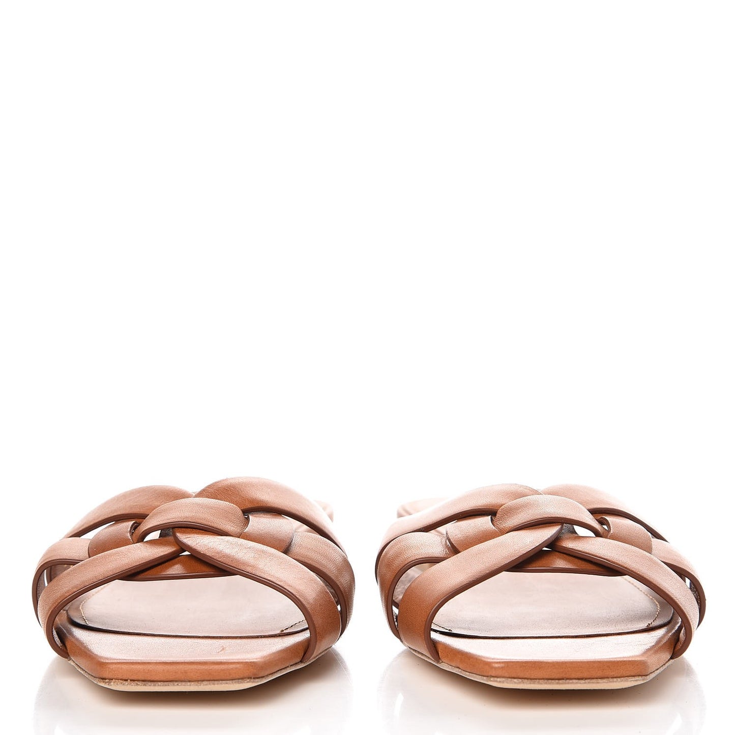 Calfskin Tribute 05 Slide Sandals 37.5 Amber