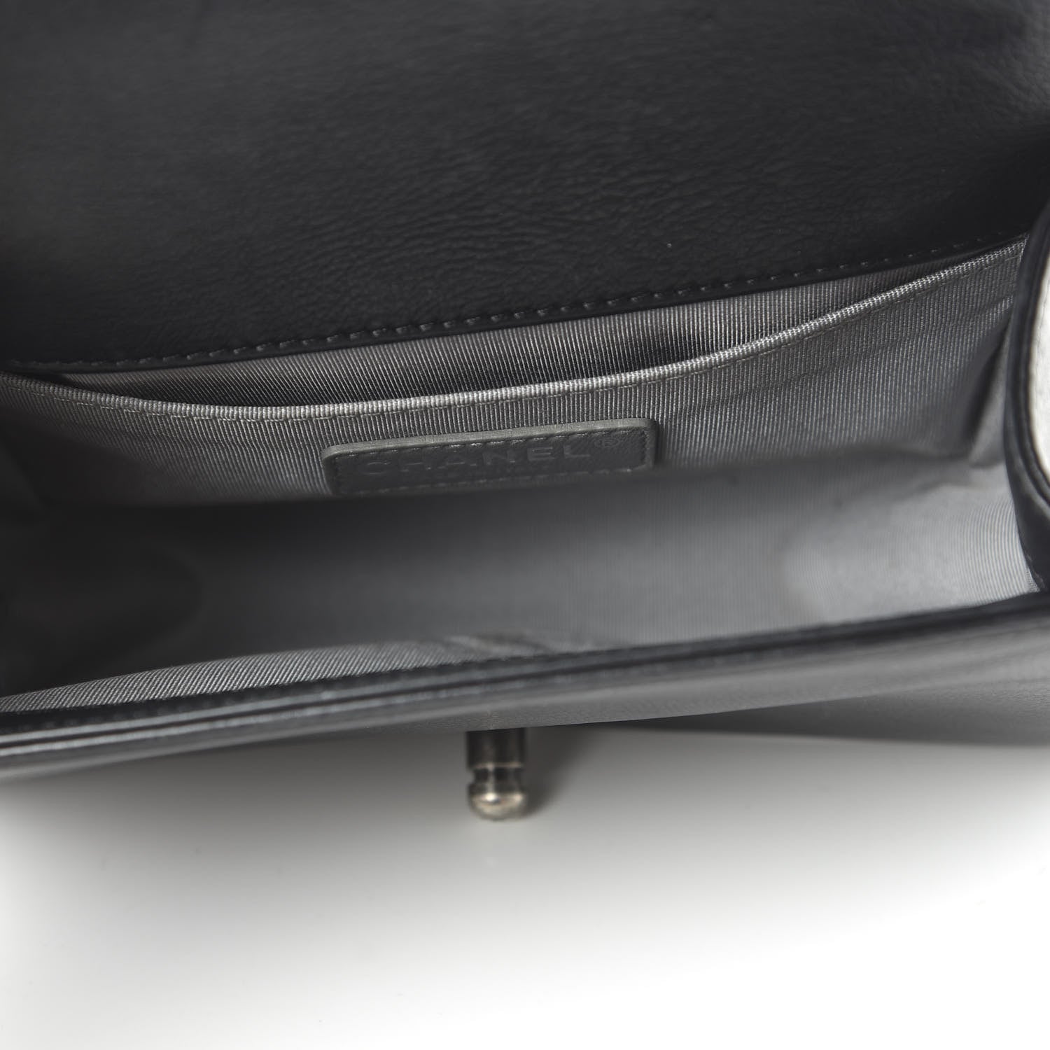 Chanel Calfskin Double Stitch Small Boy Flap Black 5 of 11
