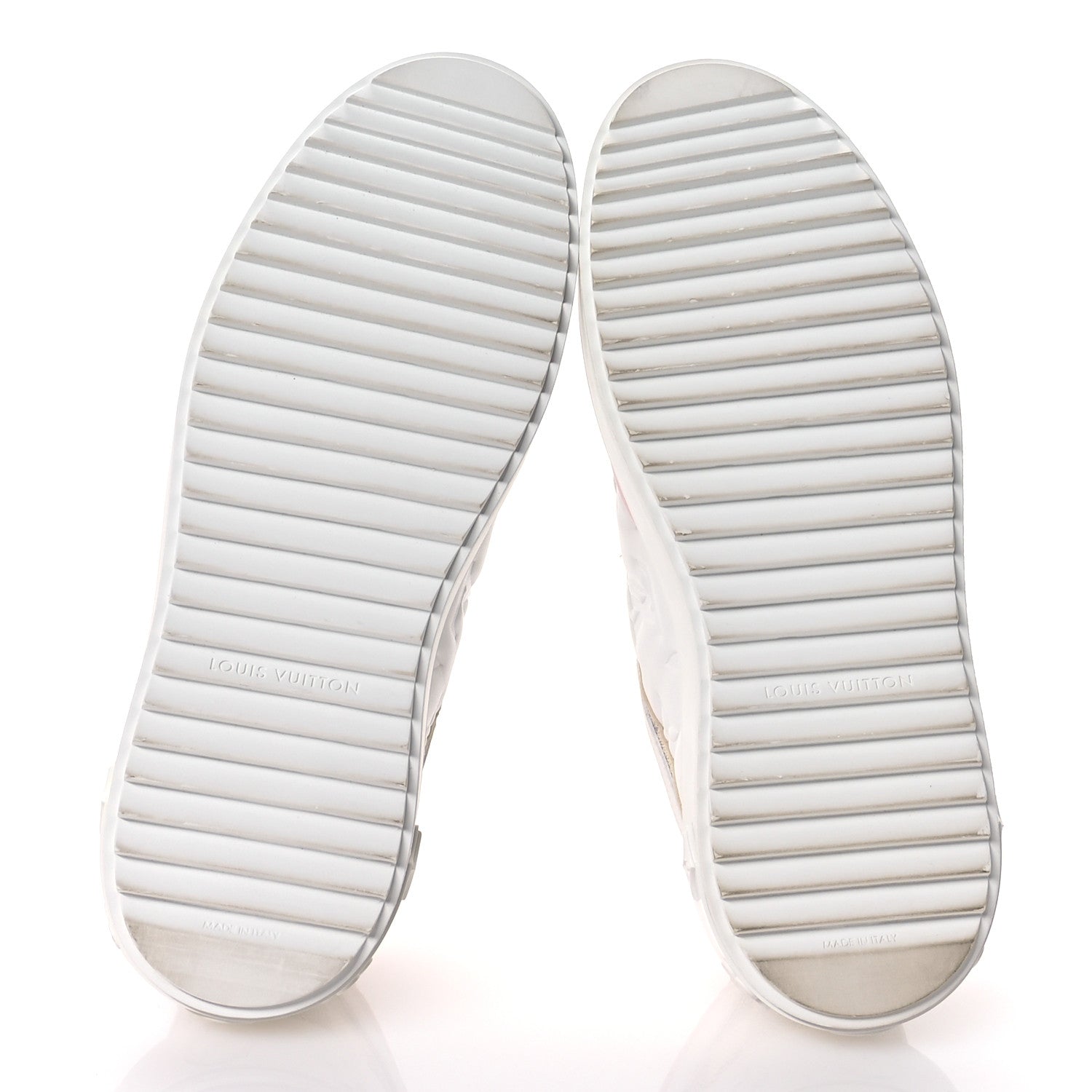 Louis Vuitton Monogram Embossed Calfskin Damier Azur Time Out Sneakers 37.5 Rose Clair Pink 6 of 10