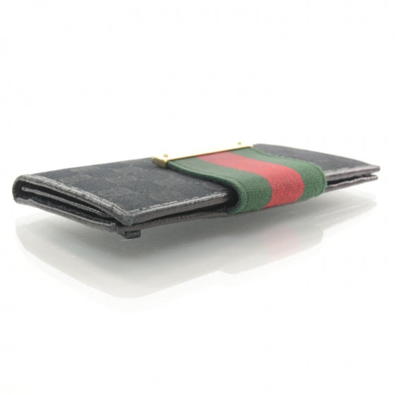 Monogram Ladies Web Continental Wallet Black