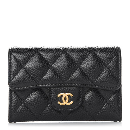 Chanel Caviar Quilted Flap Card Holder Black 1 of 7