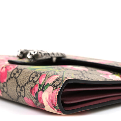 Gucci GG Supreme Monogram Blooms Mini Dionysus Chain Wallet Beige Multicolor Dry Rose 10 of 10