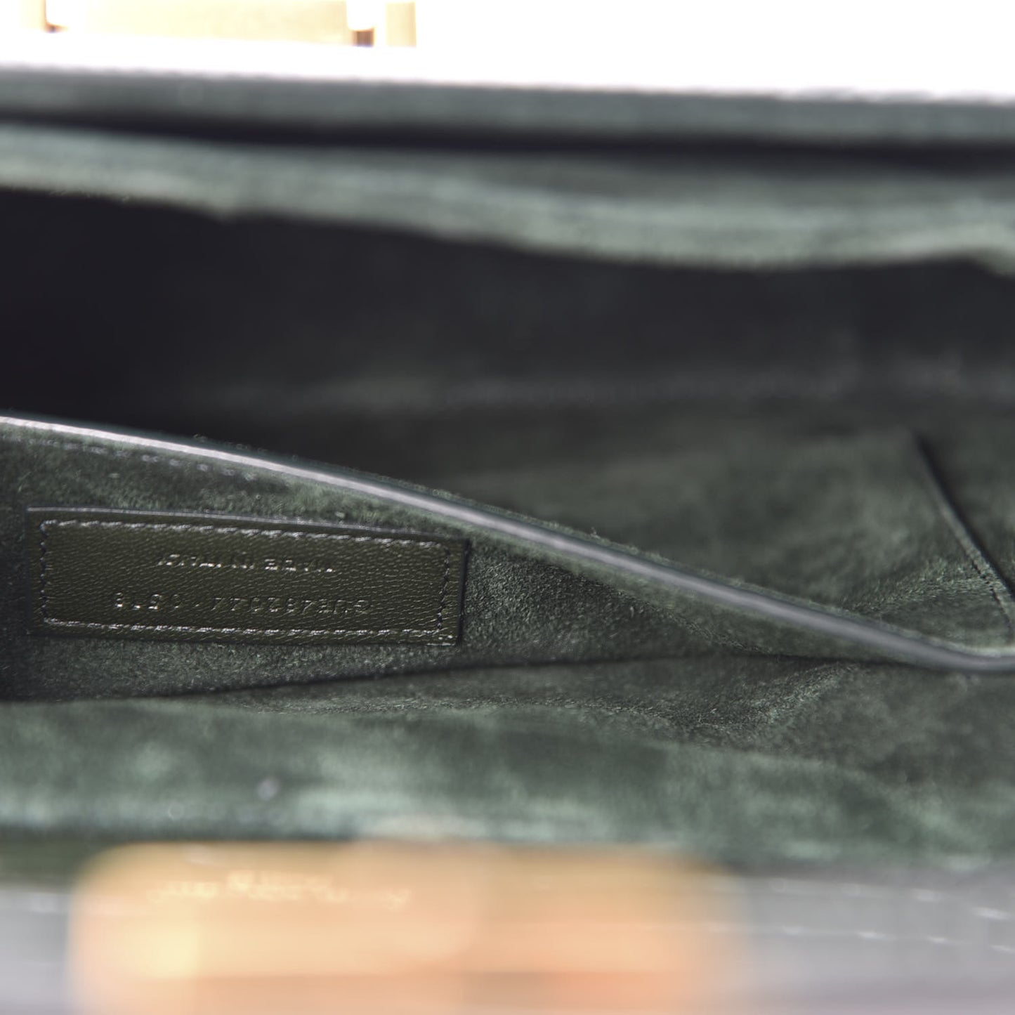 Calfskin Crocodile Embossed Medium Bellechasse Satchel Dark Green