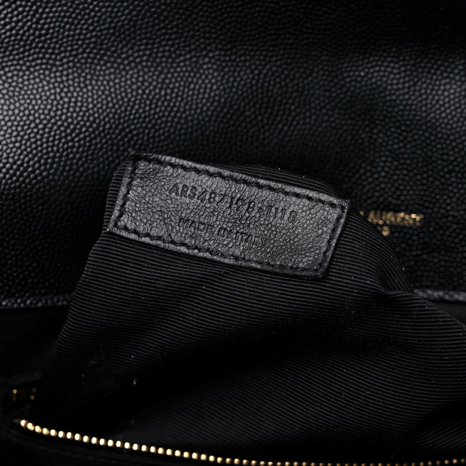 Saint Laurent Grain De Poudre Textured Mixed Matelasse Large Triquilt Monogram Satchel Black 8 of 19