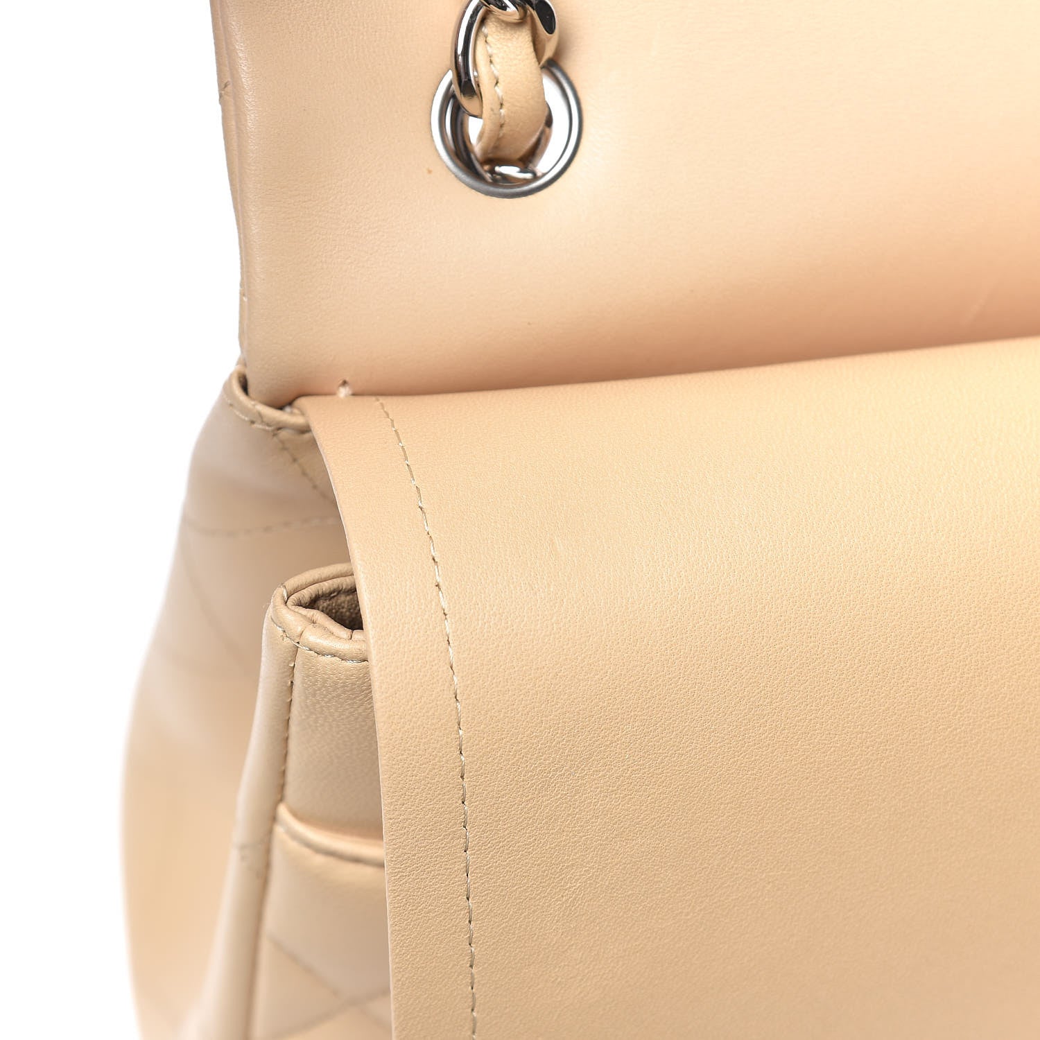 Chanel Lambskin Quilted Jumbo Double Flap Beige Clair 13 of 13