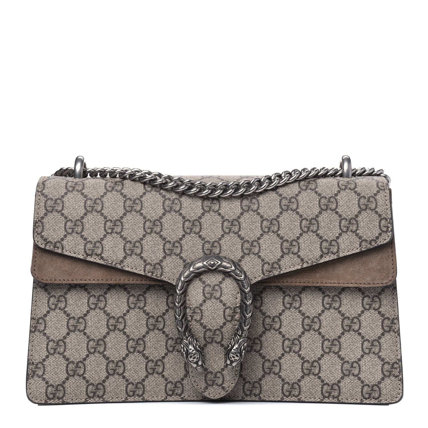 Gucci GG Supreme Monogram Small Dionysus Shoulder Bag Taupe 1 of 5