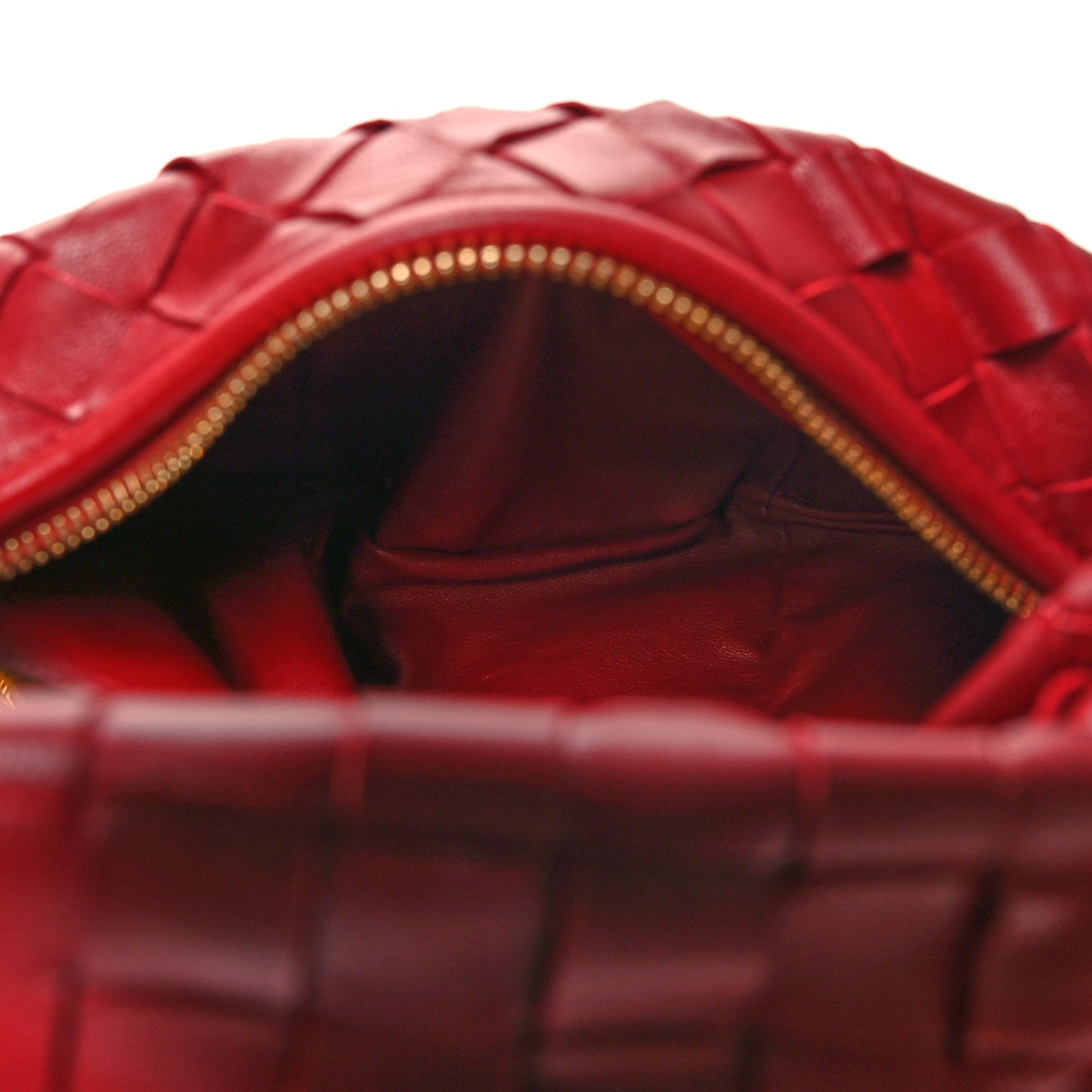 Nappa Intrecciato Mini Jodie Dark Red