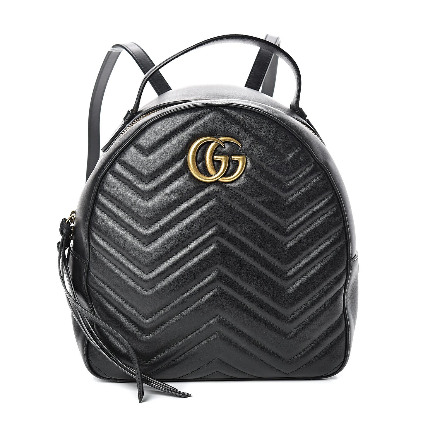 Calfskin Matelasse GG Marmont Dome Backpack Black