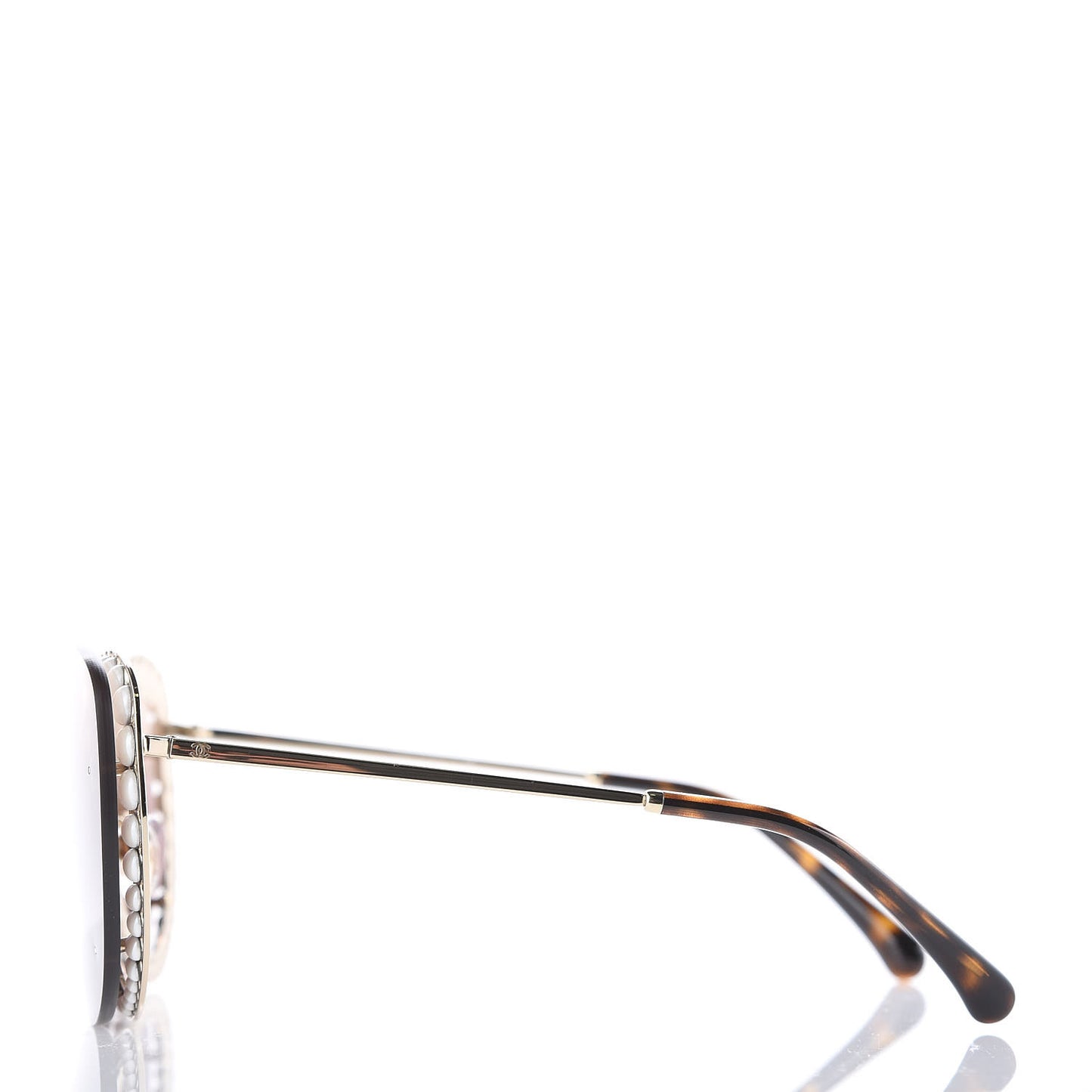 Acetate Metal Pearl Butterfly Sunglasses 4236-H Brown
