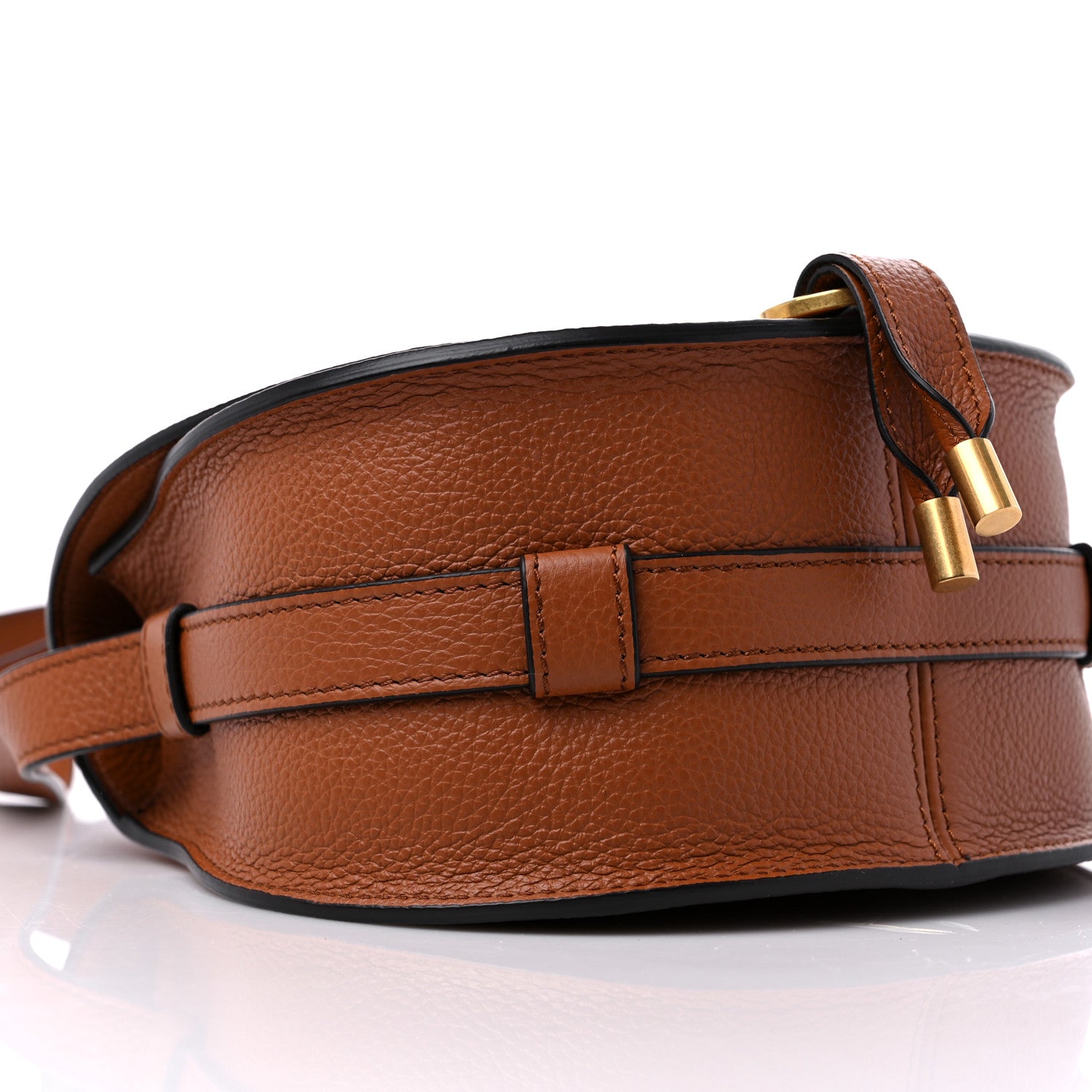 Chloe Grained Calfskin Small Marcie Saddle Bag Tan 7 of 8
