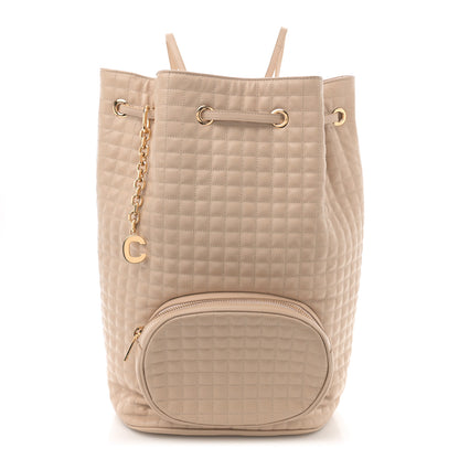 Celine Calfskin Quilted Medium C Backpack Beige 1 of 11