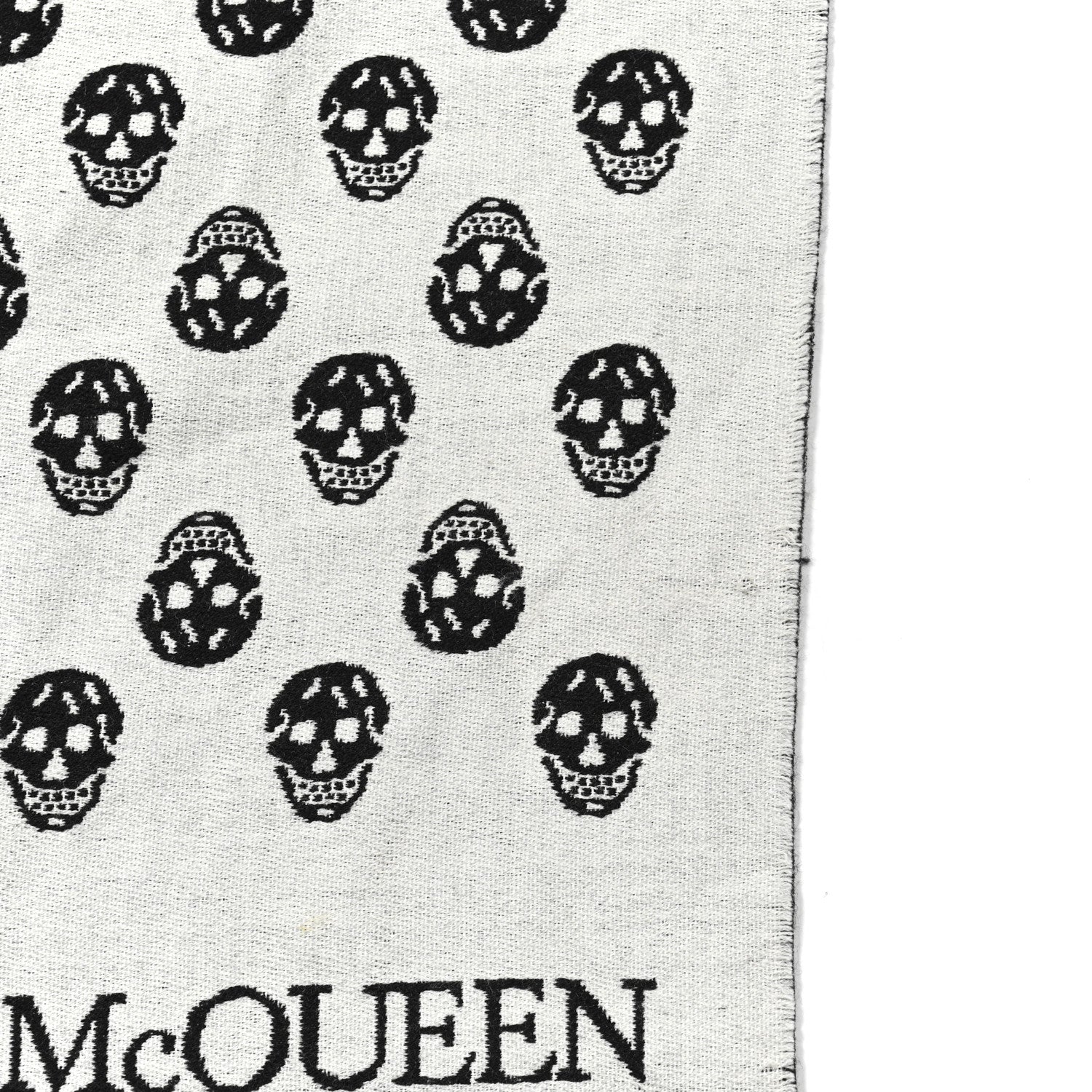 Alexander McQueen Wool Reversible Upside Down Skull Orchid Scarf