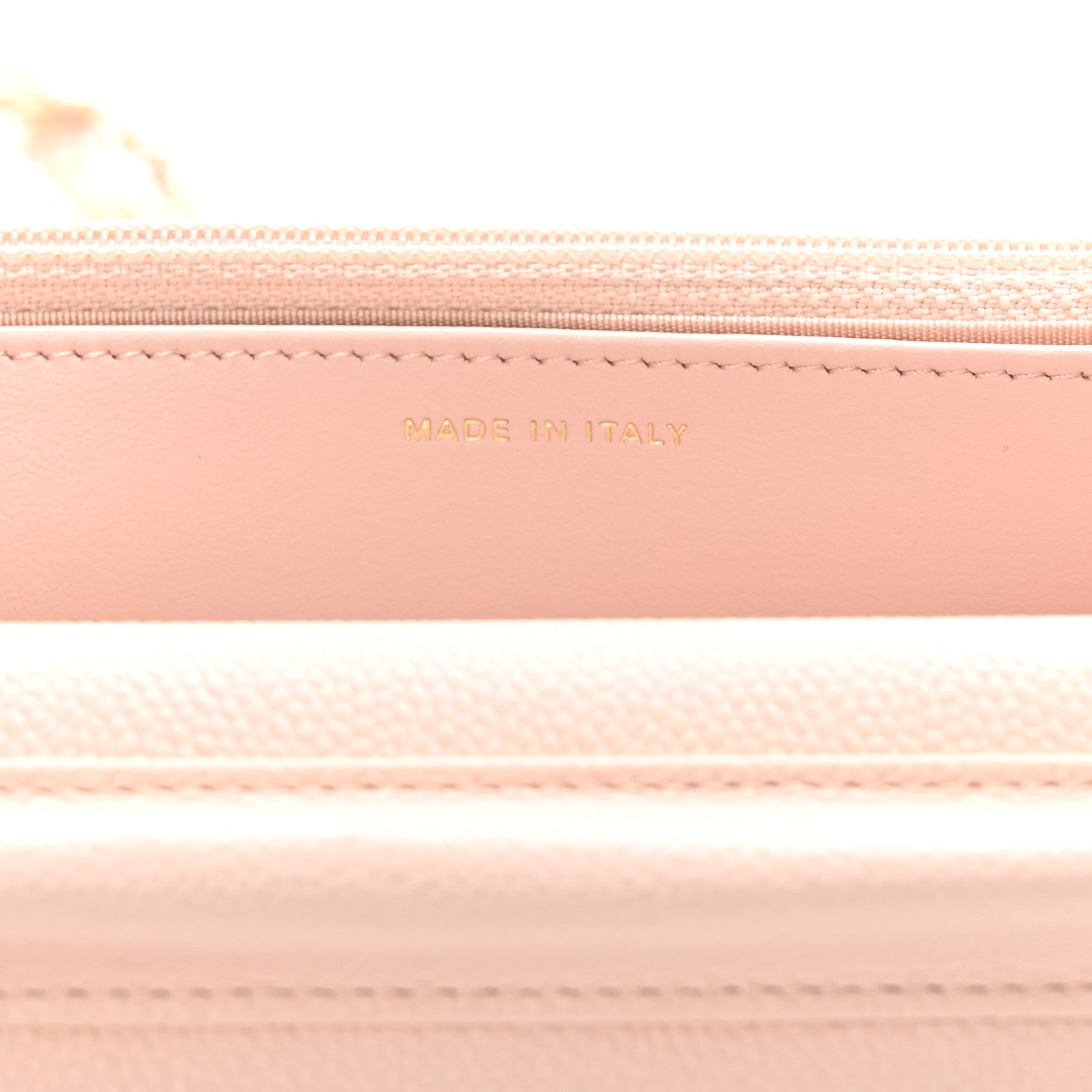 Chanel Caviar Quilted Enamel Wallet on Chain WOC Light Pink 6 of 11