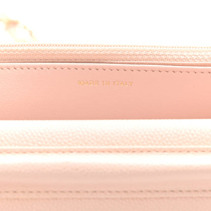 Chanel Caviar Quilted Enamel Wallet on Chain WOC Light Pink 6 of 11