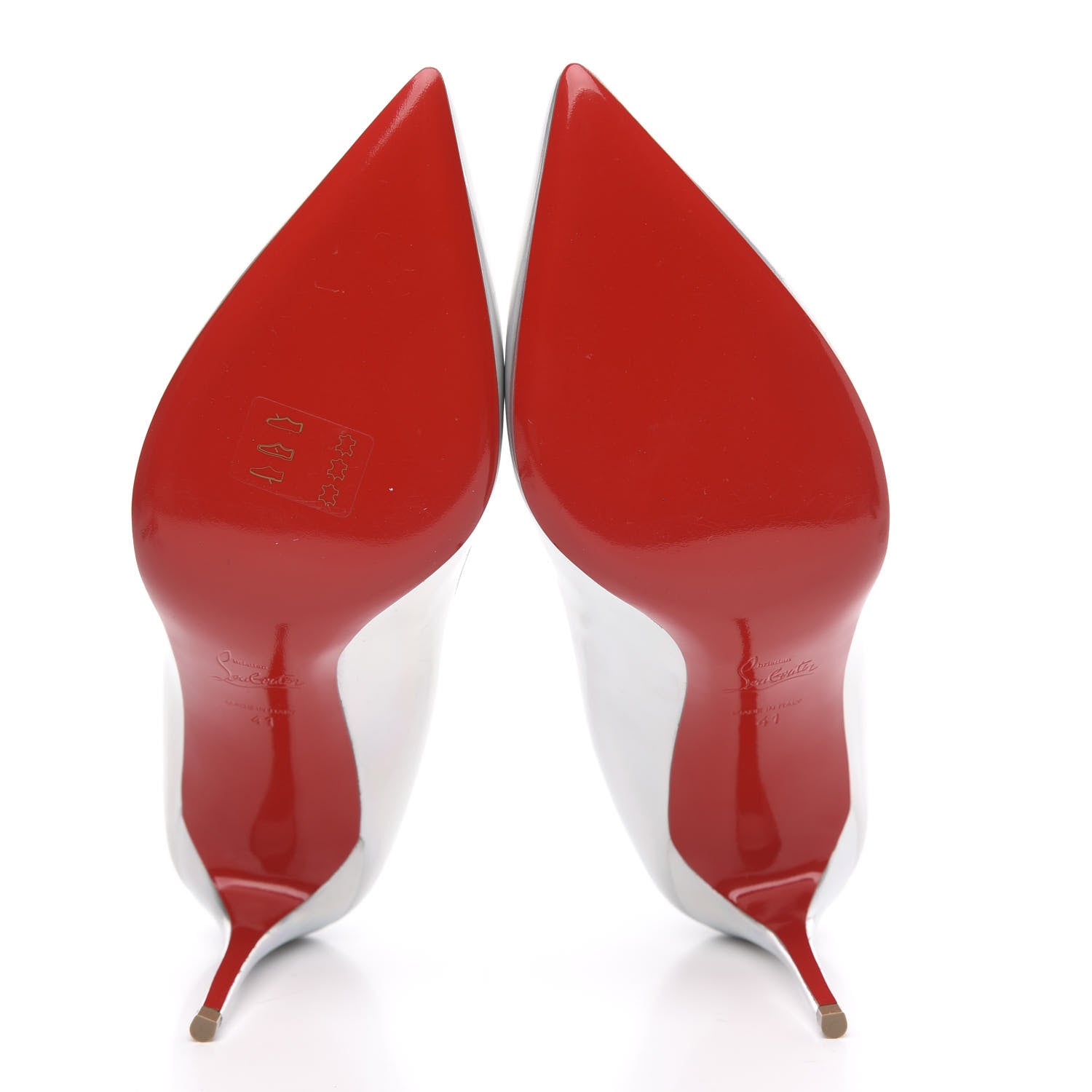 Christian Louboutin Specchio Laser Pigalle Follies 85 Pumps 41 Silver 5 of 10