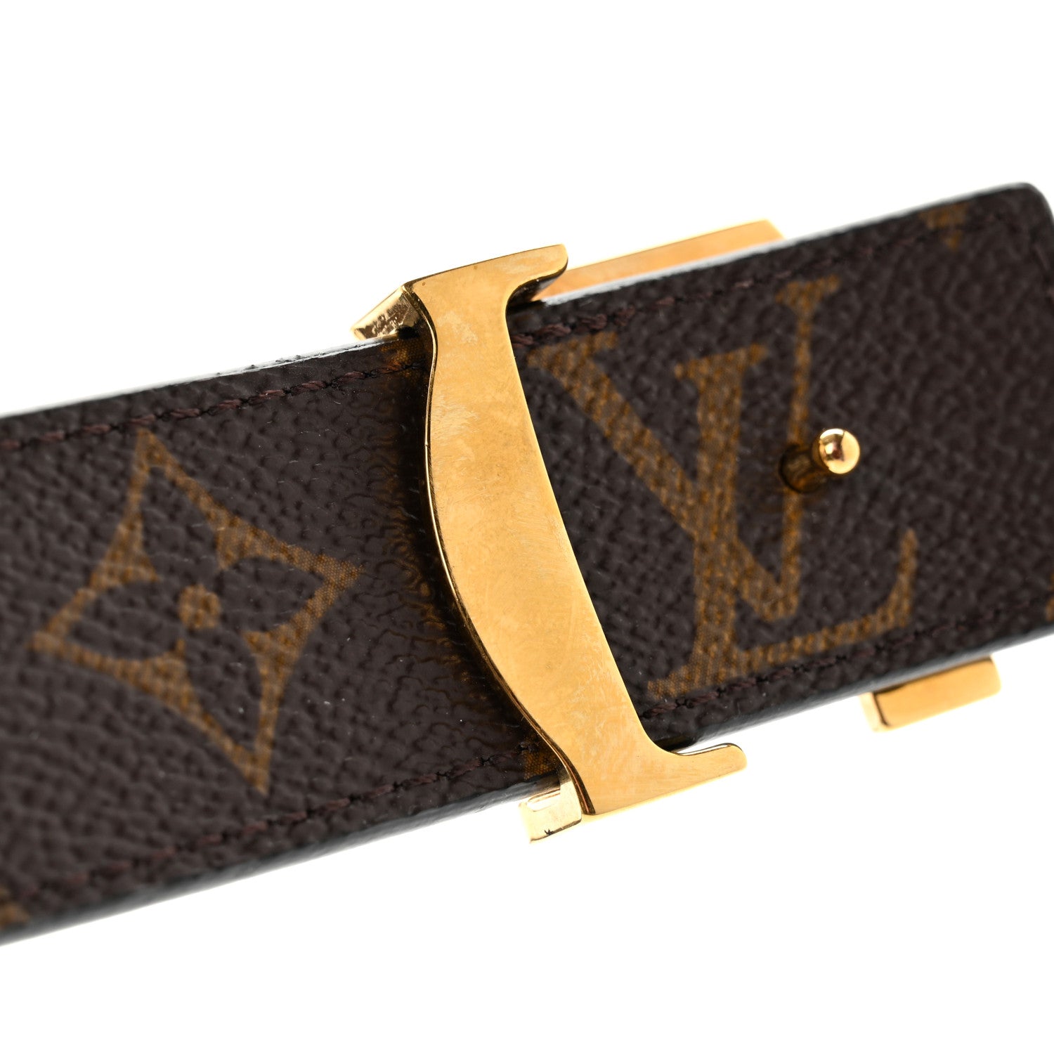 Louis Vuitton Calfskin Monogram 30mm LV Initiales Reversible Belt 85 34 Black 9 of 13