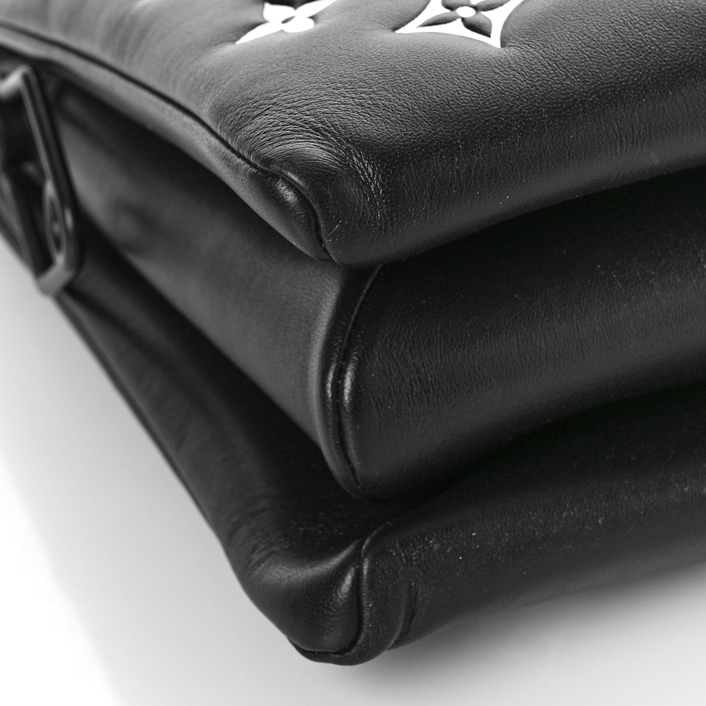 Lambskin Embossed Monogram Coussin PM Black White