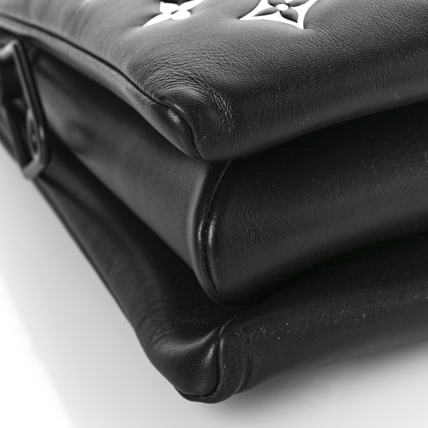 Louis Vuitton Lambskin Embossed Monogram Coussin PM Black White 10 of 11