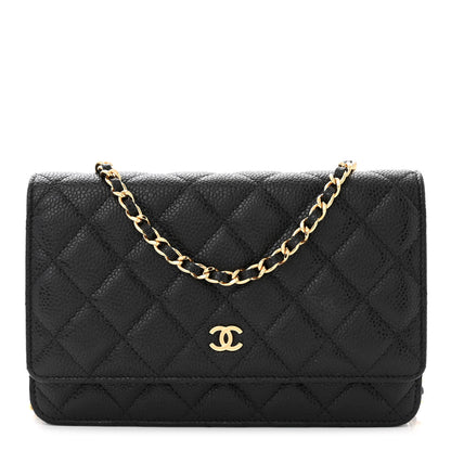 Chanel Caviar Quilted Wallet on Chain WOC Black 1 of 12