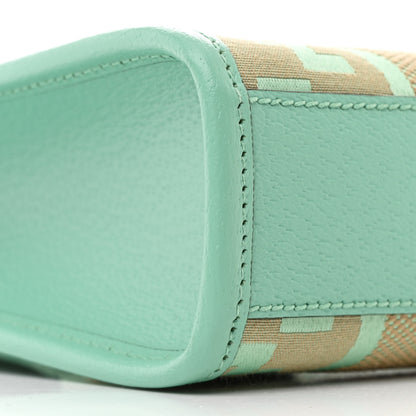 Gucci Monogram Jumbo GG Textured Dollar Calfskin Mini Tote Bag Pepperlight Mint 9 of 10