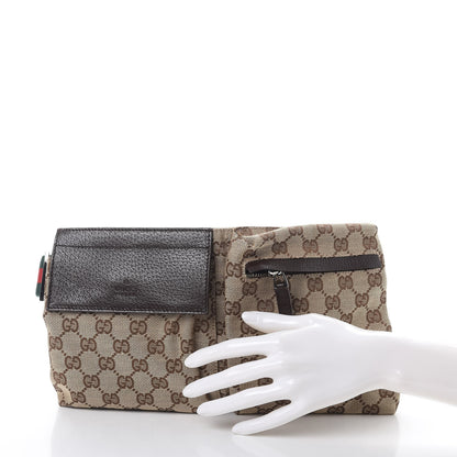 Gucci Monogram Web Belt Bag Dark Brown 2 of 9