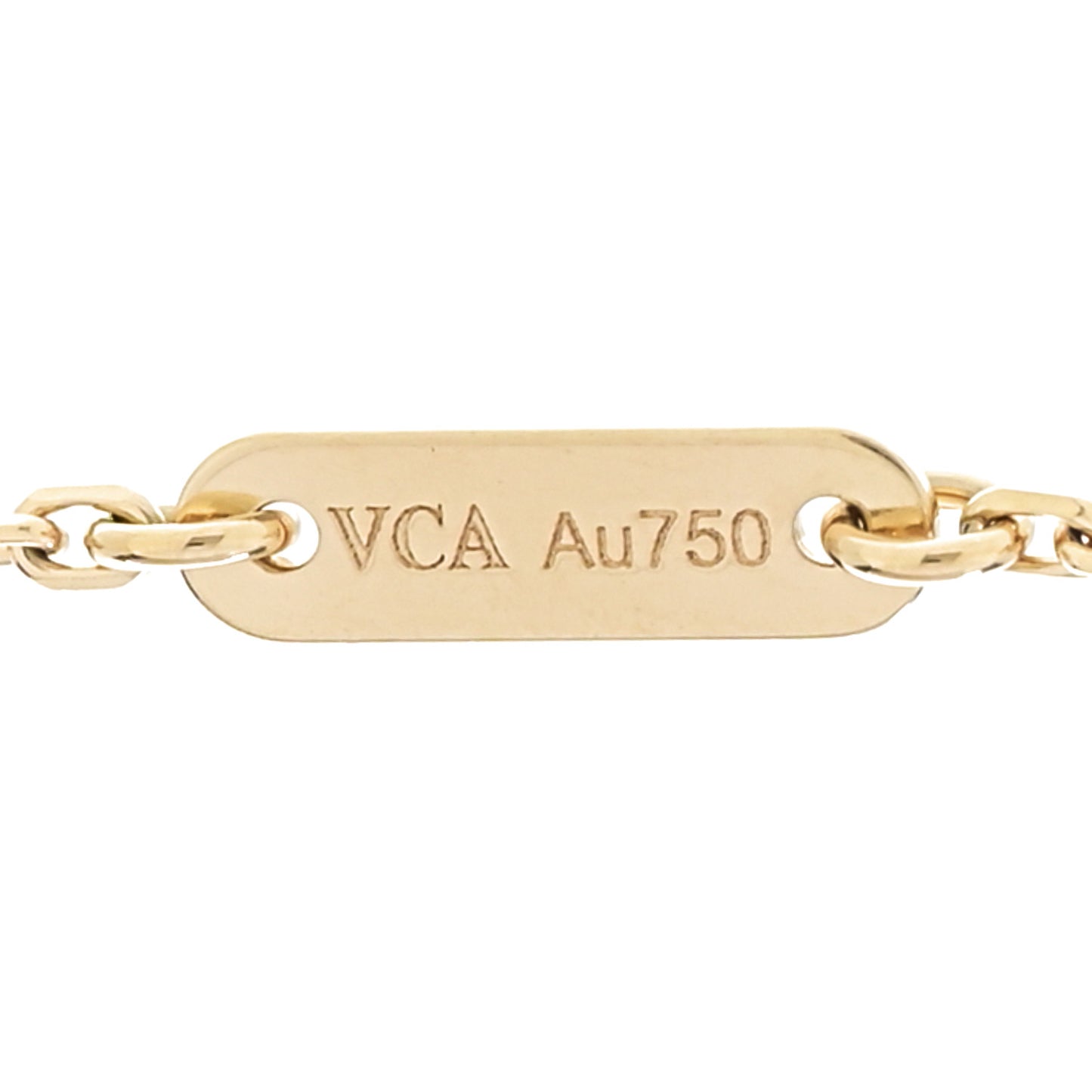 18K Yellow Gold Mother of Pearl Sweet Alhambra Butterfly Pendant Necklace