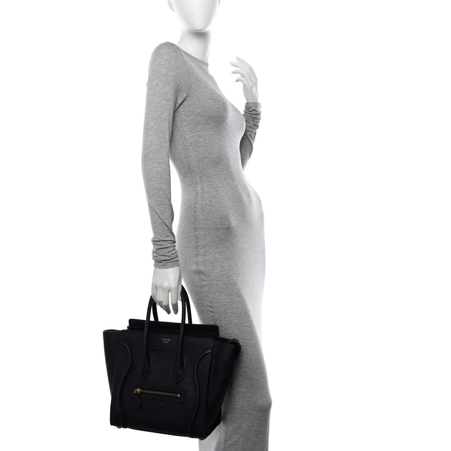 Drummed Calfskin Micro Luggage Midnight
