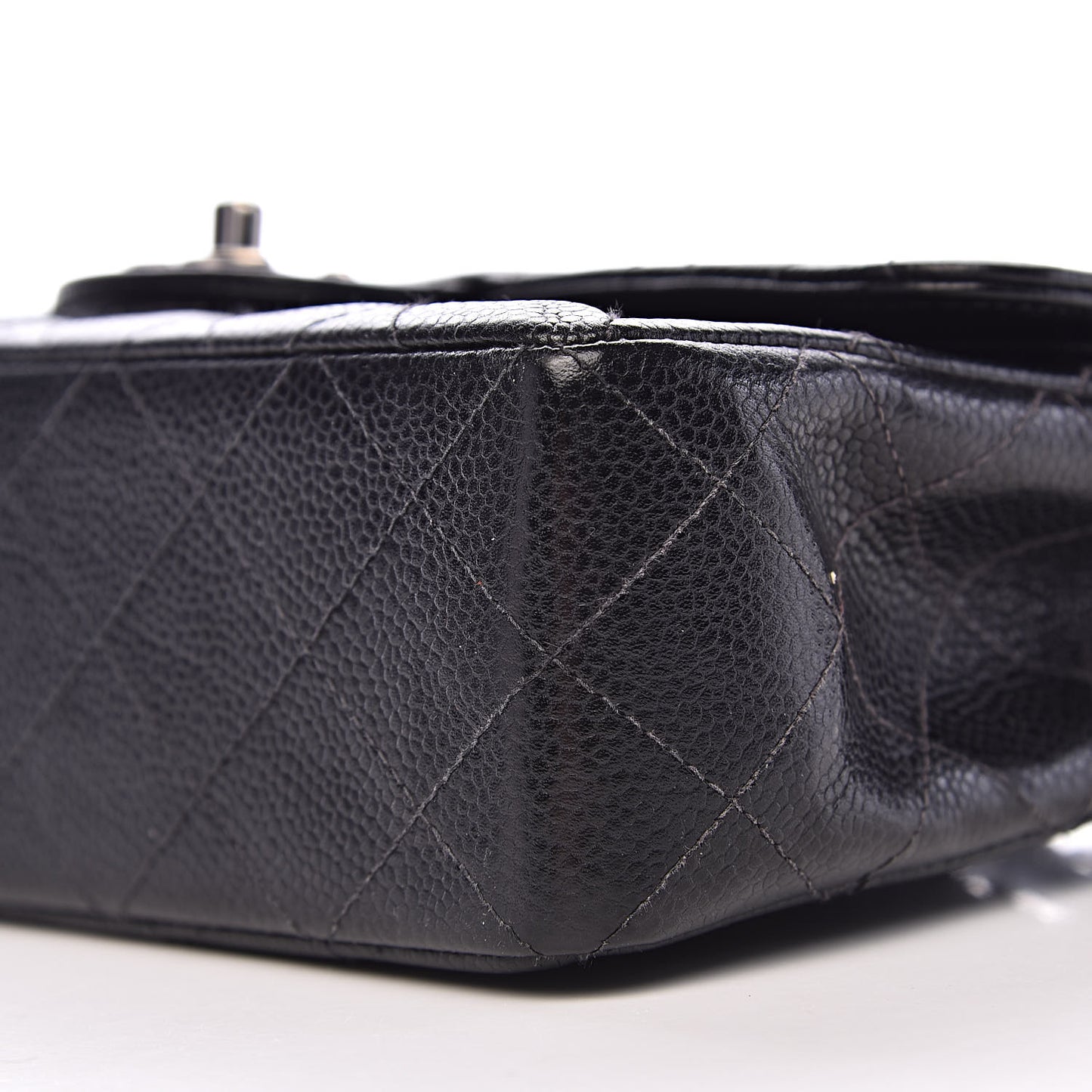 Caviar Quilted Small Double Flap Black