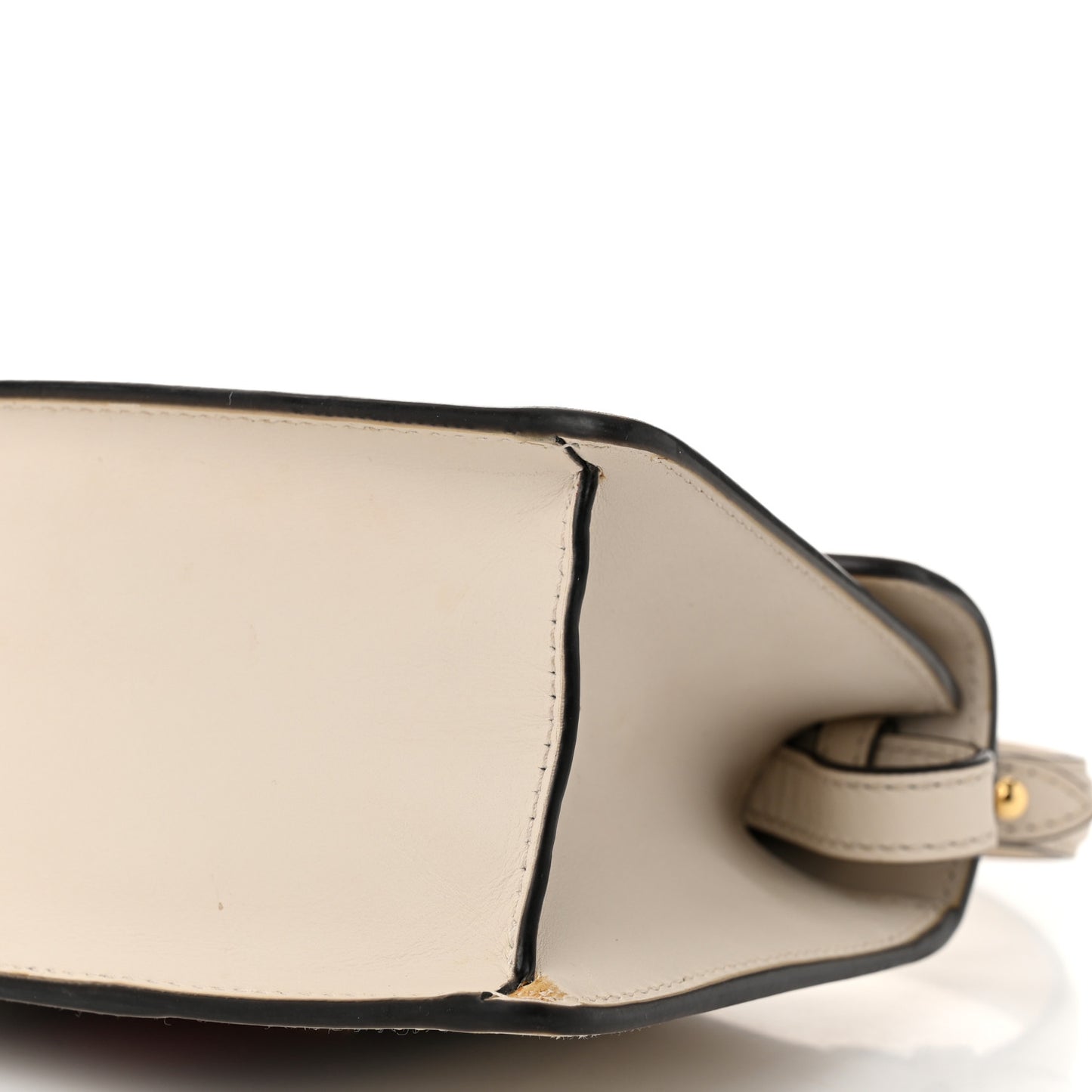 Calfskin Mini Sylvie Top Handle Bag White