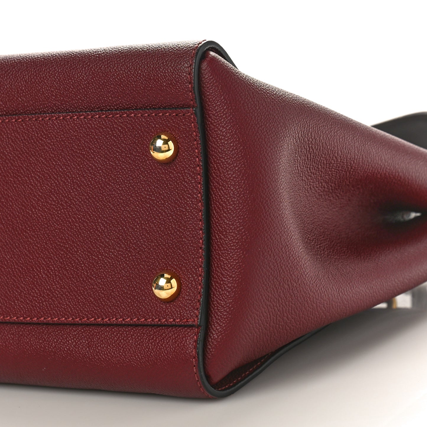 Soft Grain Medium Buckle Tote Dark Plum