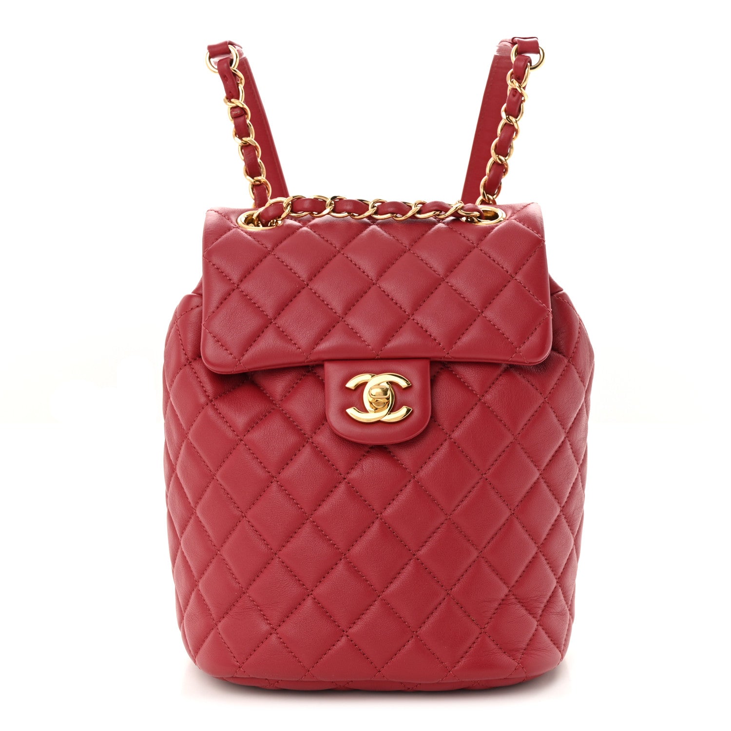 Chanel Calfskin Quilted Mini Urban Spirit Backpack Red 1 of 10