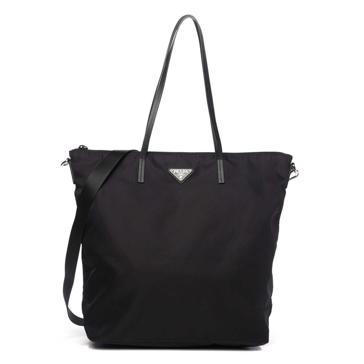 Tessuto Nylon Saffiano Tote Black