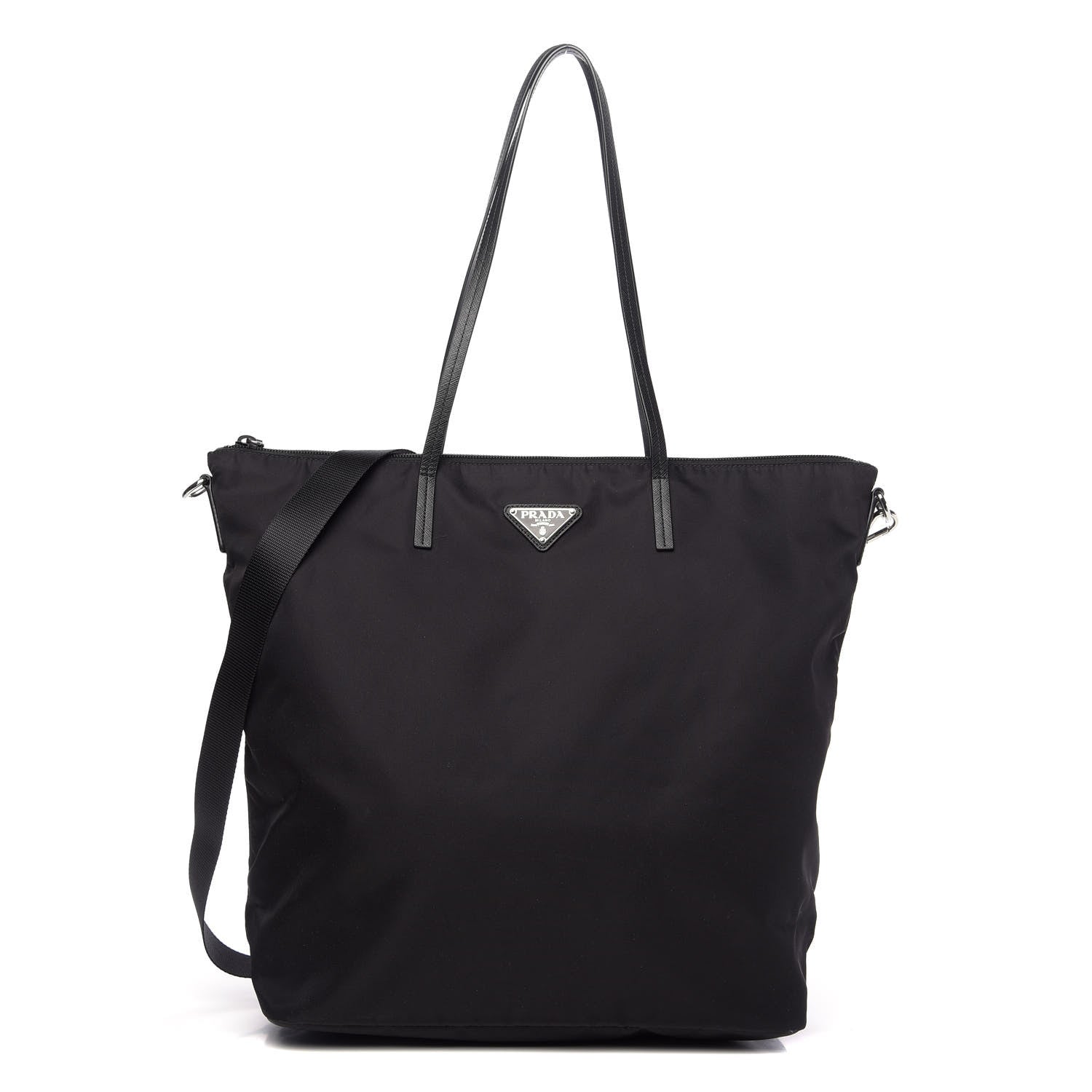 Prada Tessuto Nylon Saffiano Tote Black 1 of 9