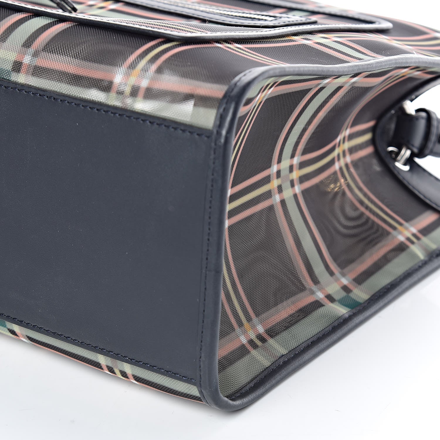 Fendi Mesh Vitello Century F is Fendi Tartan Regular Runaway Satchel Black 9 of 9
