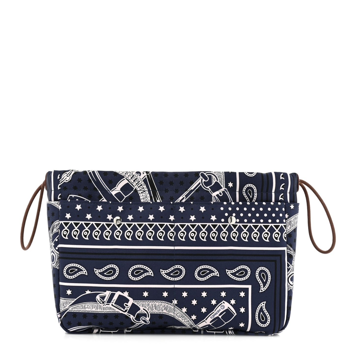 Barenia Silk Eperons d'Or Fourbi 30 GM Pouch Bleu Nuit Fauve