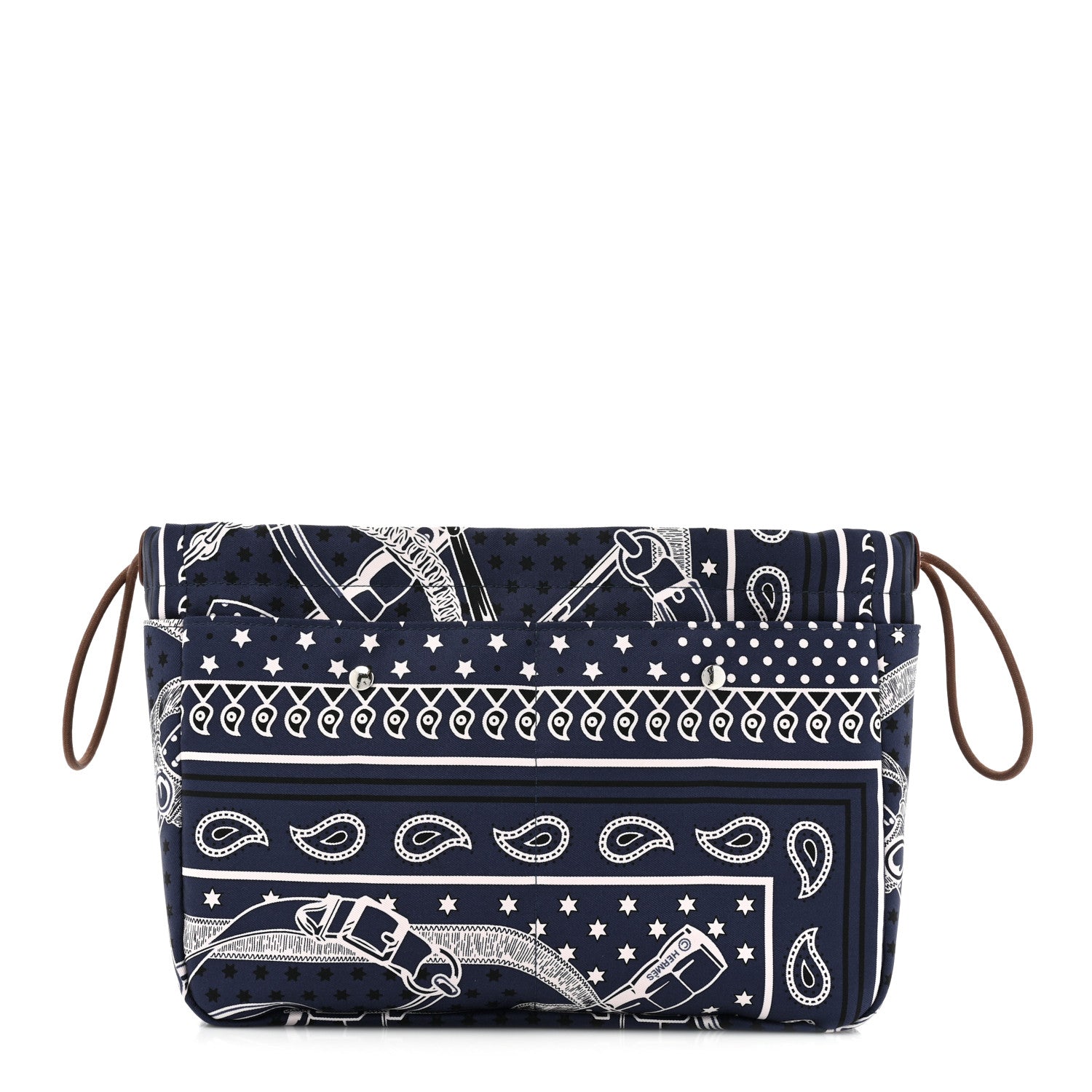 Hermes Barenia Silk Eperons d'Or Fourbi 30 GM Pouch Bleu Nuit Fauve 1 of 10