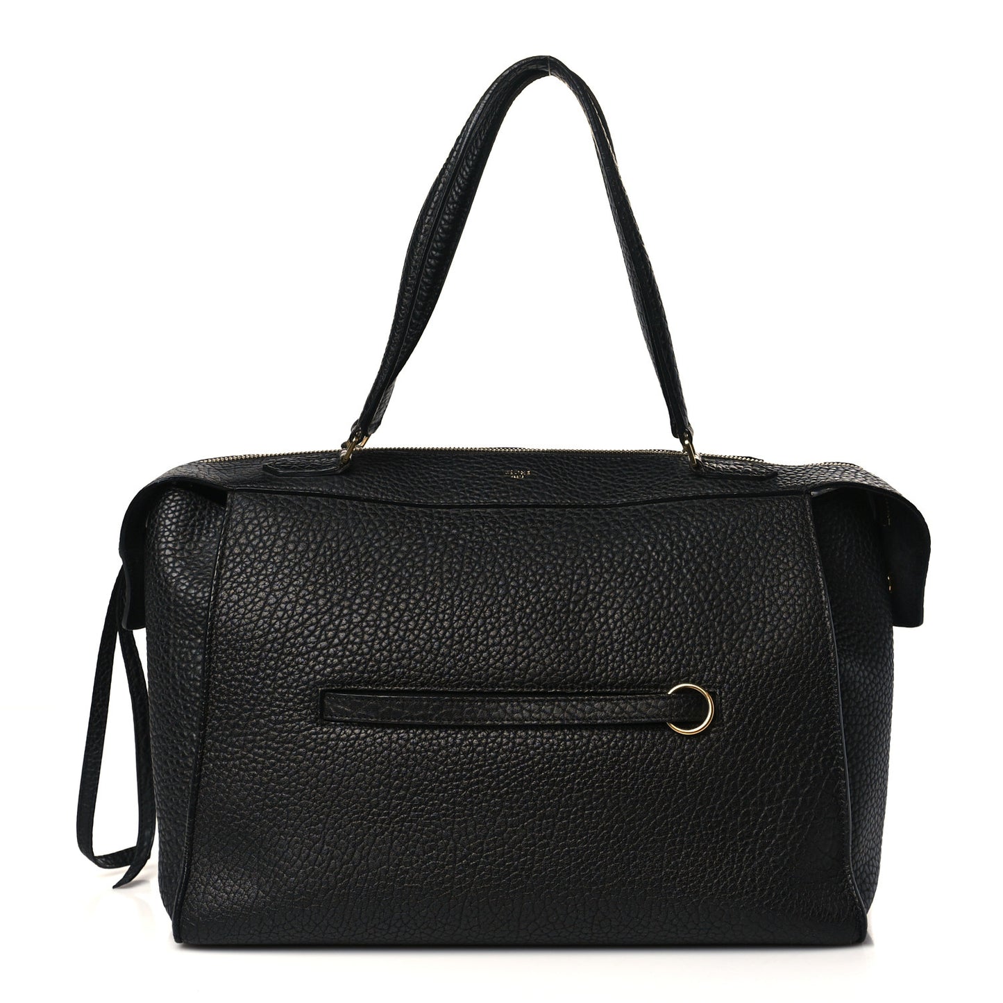 Bullhide Calfskin Small Ring Bag Black