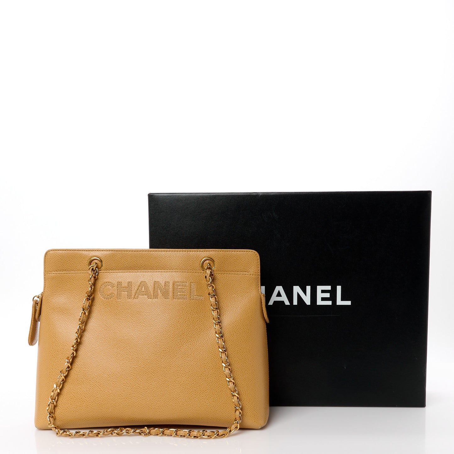 Caviar Shoulder Bag Beige